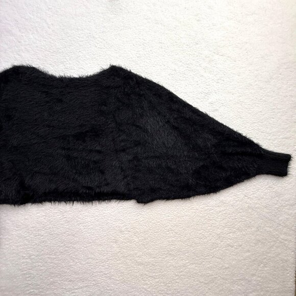Altard State Fuzzy Eyelash Batwing Cropped Sweater Whimsigoth Black Womens XS - Picture 6 of 10